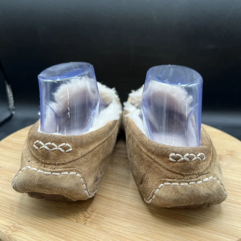 UGG Australia Women's Size 7 Ansley Tan Slippers 3312 Sherpa Lined Shoes - Picture 4 of 9